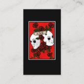 Sad Theater Mask Flowers Pastel Goth 名刺 (正面)