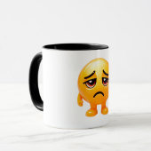 Sad Yellow Smiley Illustration マグカップ (正面左)