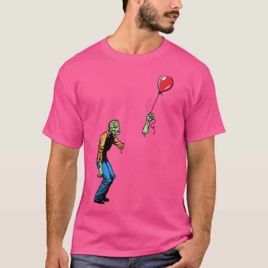 Sad Zombie with Balloon boy Tシャツ (正面)