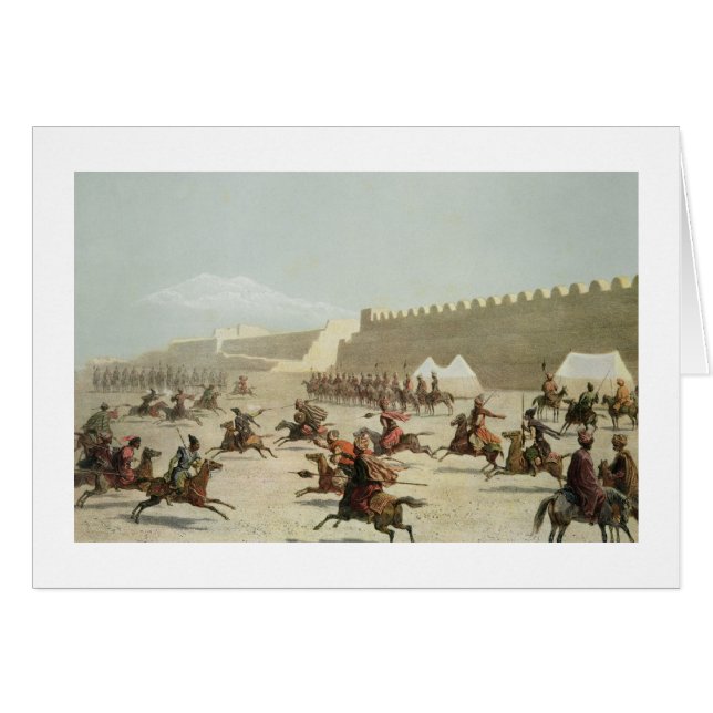 Sadar Abbat、アルメニアのクルドおよびTatar戦士 (正面横)