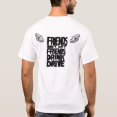 SADDロゴの前部ポケットは、"友人"背部を可能にしません Tシャツ (裏面)