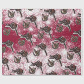 saddle horse shoe pinecones,snow ラッピングペーパー (フラット)