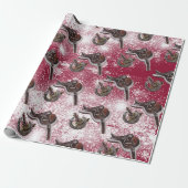 saddle horse shoe pinecones,snow ラッピングペーパー (アンロールド)