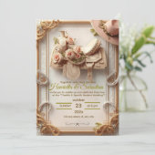 Saddle & Sparkle – Rustic Western Wedding Invitati 招待状 (スタンド正面)