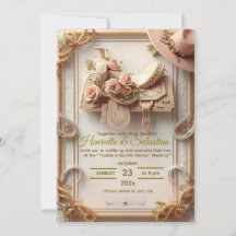 Saddle & Sparkle – Rustic Western Wedding Invitati