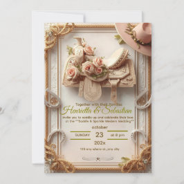 Saddle & Sparkle – Rustic Western Wedding Invitati 招待状