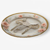 Saddle & Sparkle – Western Wedding Paper Plates ペーパープレート (アングル)