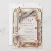 Saddle & Sparkle – Western Wedding RSVP Card (正面)