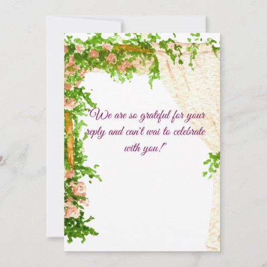 Saddle & Sparkle – Western Wedding RSVP Card (裏面)