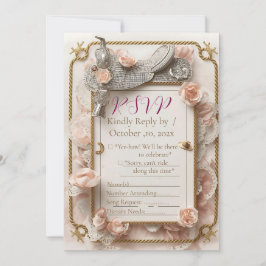  Saddle & Sparkle – Western Wedding RSVP Card