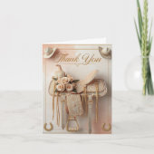 Saddle & Sparkle Western Wedding Thank You Card サンキューカード (正面)