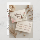 Saddle & Sparkle Western Wedding Thank You Card サンキューカード (正面/裏面)