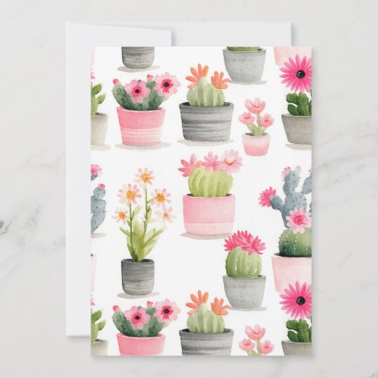 Saddle Up Cowgirl First Rodeo Western Birthday  招待状 (裏面)