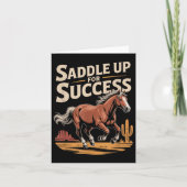 Saddle Up For Success Western Motivation  カード (正面)