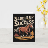 Saddle Up For Success Western Motivation  カード (黄色い花)