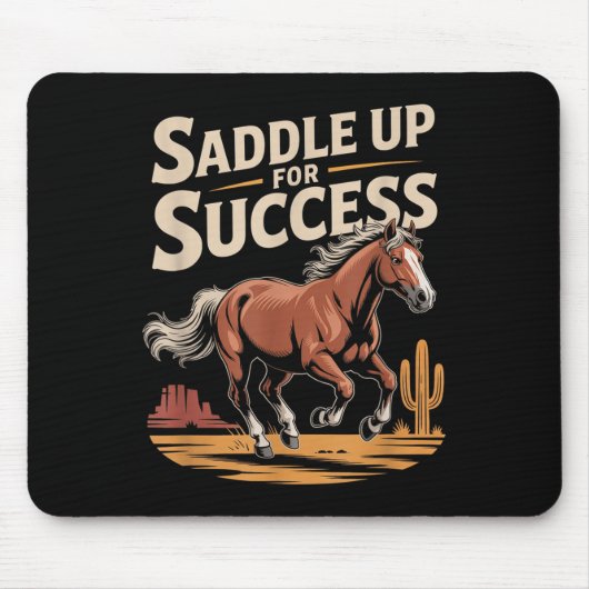 Saddle Up For Success Western Motivation マウスパッド (正面)