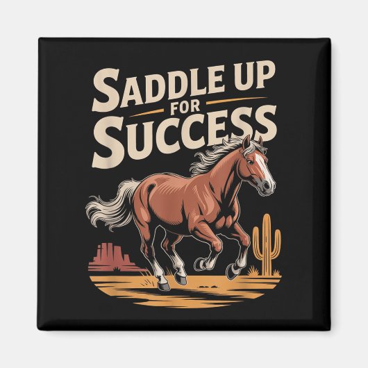 Saddle Up For Success Western Motivation  マグネット (正面)