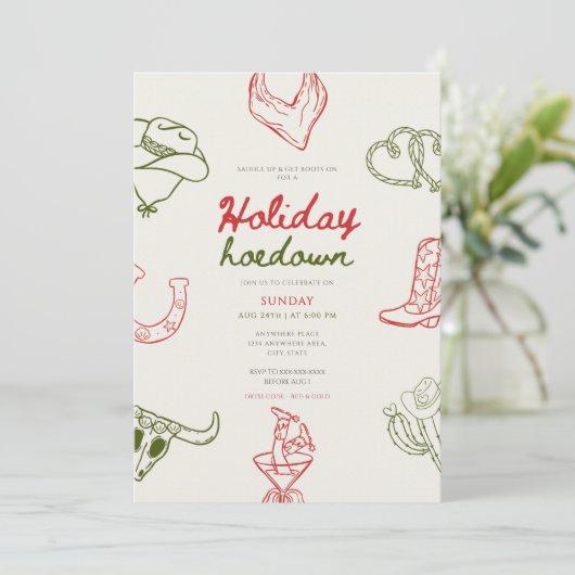 Saddle up holiday hoedown party 招待状 (スタンド正面)