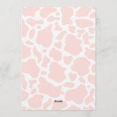 Saddle Up Pink Cowgirl Western Birthday 招待状 (裏面)