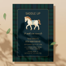 Saddle Up Preppy Horse Birthday 