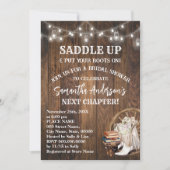 Saddle Up Put Your Boots & Books Bridal Shower 招待状 (正面)