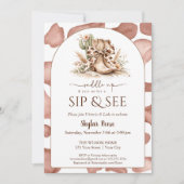 Saddle Up Rustic Western Sip And See Arched  招待状 (正面)