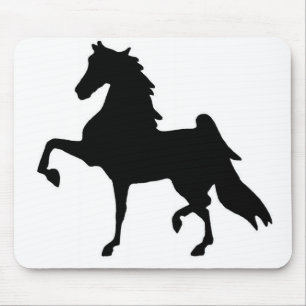 Saddlebredのシルエットが付いているマウスパッド マウスパッド