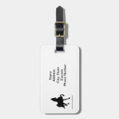 Saddlebredの住所ラベル ラゲッジタグ (正面縦)