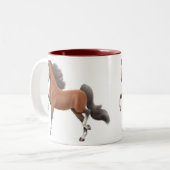 Saddlebredの歩くの馬のマグ ツートーンマグカップ (正面左)