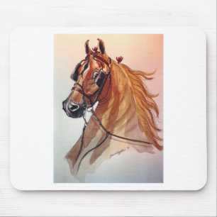 Saddlebredの馬の罰金の馬具 マウスパッド