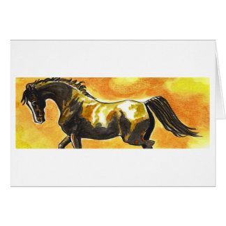 Saddlebredモーガンの馬の元の芸術カード