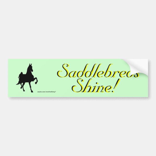 Saddlebreds バンパーステッカー (正面)