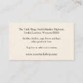 Saddleryの名刺 名刺 (裏面)