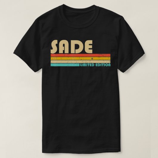 SADE名レトロパーソナライズされたヴィンテージ80s 90s誕生 Tシャツ (デザイン正面)
