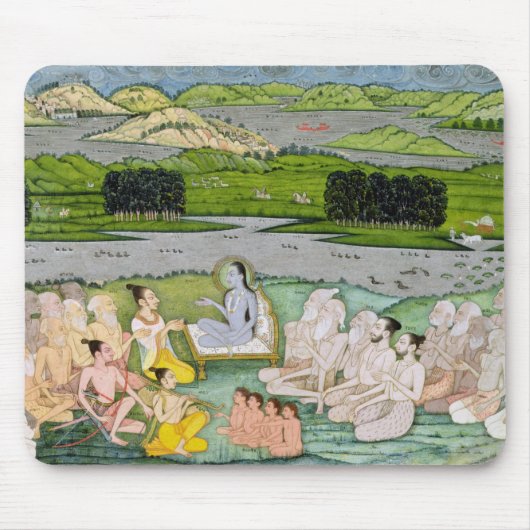 Sadhusの広場に説教するShri Sukdevji マウスパッド (正面)