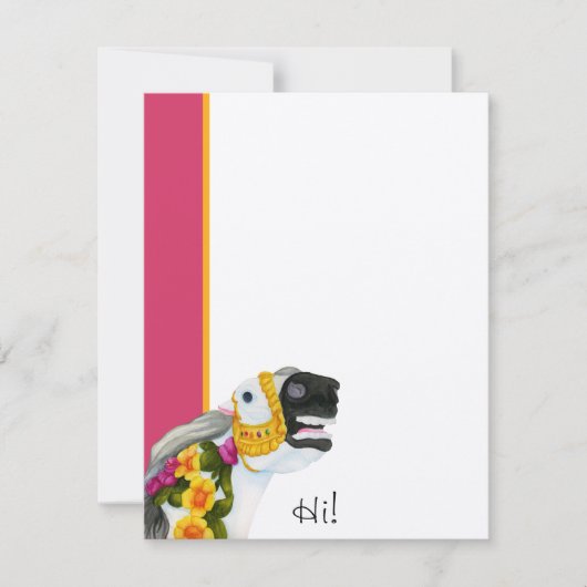 Sadieこんにちは! 平らなメッセージカード ノートカード (正面)