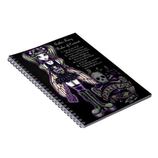 Sadieはゴシック様式はえの妖精のスカルのノートを支配します ノートブック (右側)