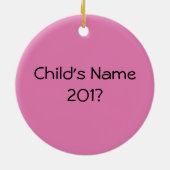 Sadieピンクのブタの~のかわいくガーリーなかわいい セラミックオーナメント (裏面)