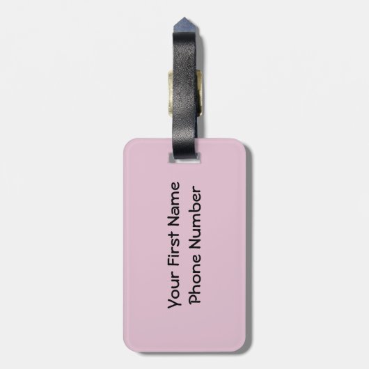 Sadieピンクのブタの~のかわいくガーリーなかわいい ラゲッジタグ (裏面縦)