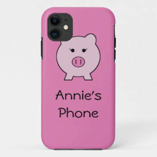 Sadieピンクのブタの~のかわいくガーリーなかわいい iPhone 11 ケース
