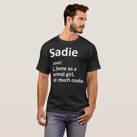 SADIE Definition Personalized Name Funny Gift Tシャツ (正面フル)
