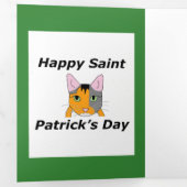 Sadie the Sneak Tri Fold St. Patrick's Day Card 三つ折りクリスマスカード (内部最初)