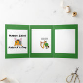 Sadie the Sneak Tri Fold St. Patrick's Day Card 三つ折りクリスマスカード (内部)
