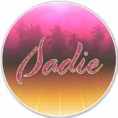 Sadie Vorname Name golden pink Aufkleber Sticker シール (正面)