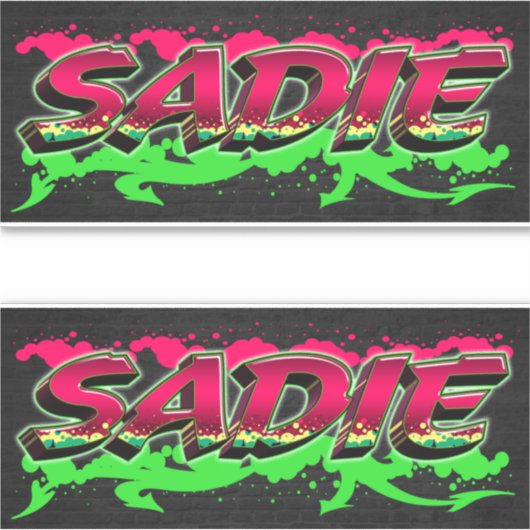 Sadie Vorname Name Graffiti Aufkleber Sticker シール (正面)