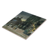 Sadlerの井戸1826年(着色された版木、銅版、版画) タイル (側面)