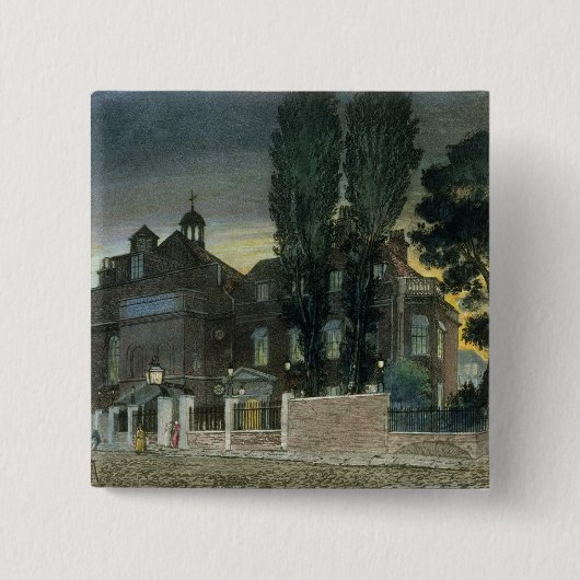 Sadlerの井戸1826年(着色された版木、銅版、版画) 缶バッジ (正面)