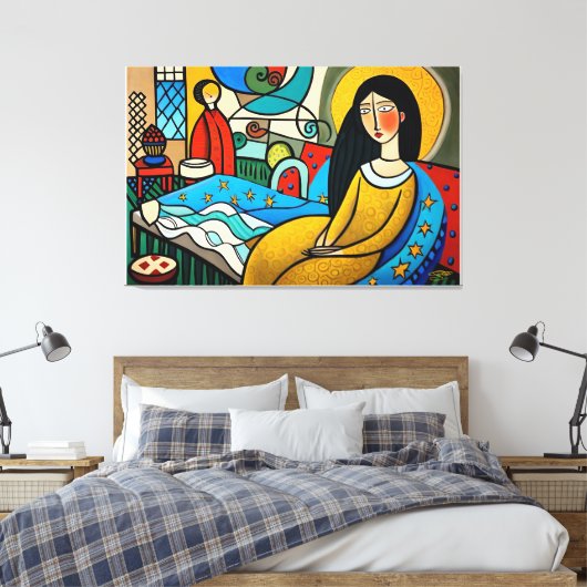 Sadness devours the soul キャンバスプリント (インサイチュ (寝室))