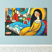 Sadness devours the soul キャンバスプリント (インサイチュ (ウッドフロア))