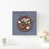 Sado-Domesticsの2卵の周波数変換器の柱時計 スクエア壁時計 (ホーム)